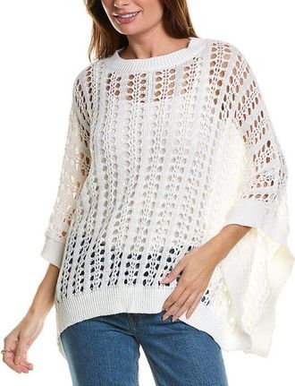 Brunello Cucinelli White Open-Knit Sweater, Size X-Small