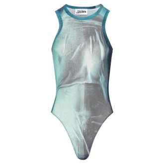 Jean Paul Gaultier Dames, Tops, Grijs, Maat: S Polyamide