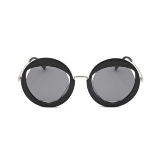 Escada Ladies Black Round Sunglasses SESA60F-1