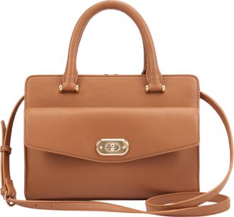 Paul Costelloe Womens Eliza Leather Cross Body Bag - Brown - One Size