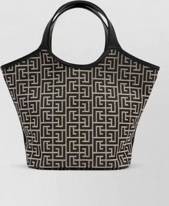 Balmain mini leather tote bag