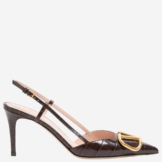Valentino Garavani Dark Brown Leather Heels