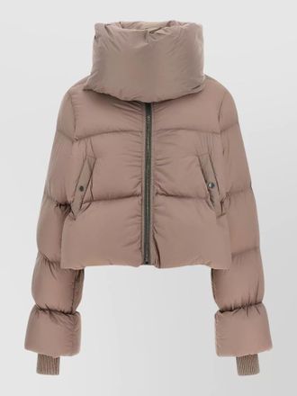 Rick Owens down quilted funnel neck cropped jacket