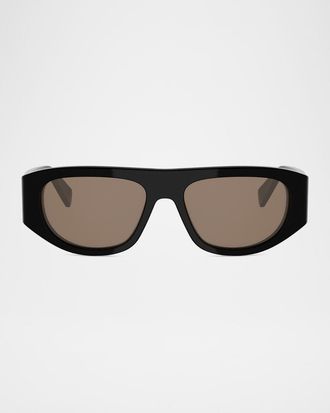 Celine Men & apos;s Triomphe Rectangular Acetate Sunglasses