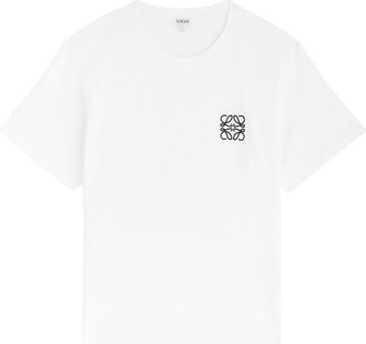 Loewe Anagram-embroidered Cotton T-shirt - White - XL