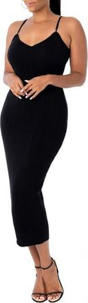 Dai Moda Draya Body-Con Sweater Dress in Black at Nordstrom, Size Large