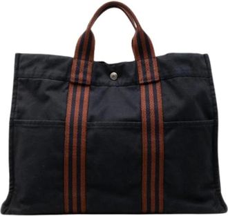 Herm&egrave;s Pre-owned Tote Bags, female, Blue, Size: ONE SIZE Pre-owned Fourre Tout MM Tote