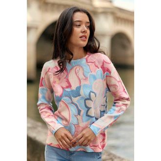 La petite &eacute;toile Bedrukte trui met ronde hals, MELISSA