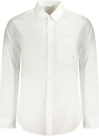 Calvin Klein Mens Slim Fit Long Sleeve Dress Shirt - White Cotton - Size X-Large