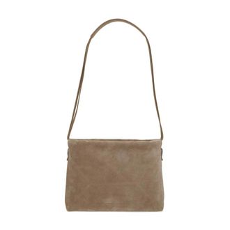 Brunello Cucinelli Brunello Cucinelli, Shoulder Bags, female, Beige, Size: ONE SIZE BC Duo Suede Shoulder Bag