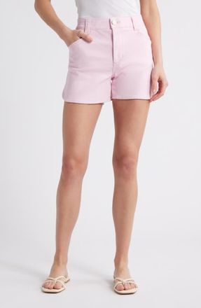 Wit & Wisdom Skyrise Dolphin Hem Denim Shorts in Frosty Orchid at Nordstrom, Size 4P