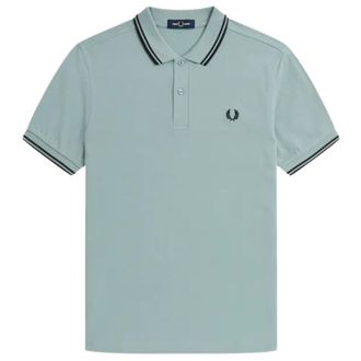 Fred Perry Herenpoloshirt met dubbele kraag (Lichtblauw)