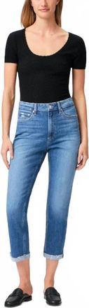 Paige High Rise Brigitte Raw Hem Cuff Jeans In Stronghold