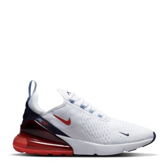 Nike Unisex Air Max 270 Trainers White/Red/Navy Textile - Size UK 6