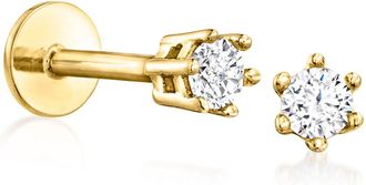RS Pure by Ross-Simons Diamond Stud Earrings in 14kt Yellow Gold