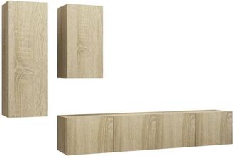 vidaXL Vidaxl - 4 Piece tv Cabinet Set Sonoma Oak Engineered Wood