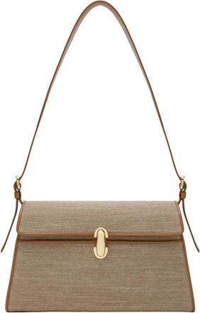 Savette Tassen, Dames, Beige, ONE Size, Leer, Symmetry Schoudertas