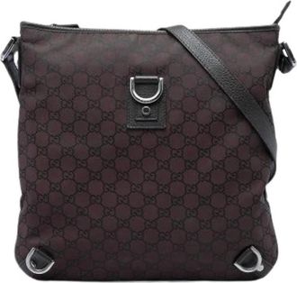 Gucci Pre-owned Crossbody Bag - Dames - Vintage Schoudertas - Bruin - ONE Size - Leer - Vintage