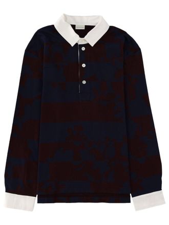 Dries Van Noten Hucho Broad Stripes Cotton Polo Shirt