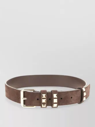 Valentino Garavani suede belt adjustable length studded design