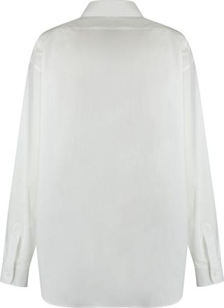 Moschino Womens Stretch Poplin Shirt - White Cotton - Size EU 40 (Womens)