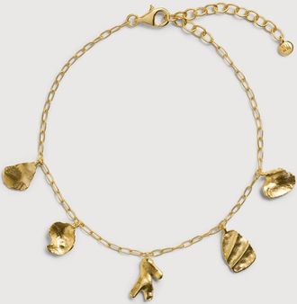 Monica Vinader Gold Fragments Asymmetric Station Chain Bracelet