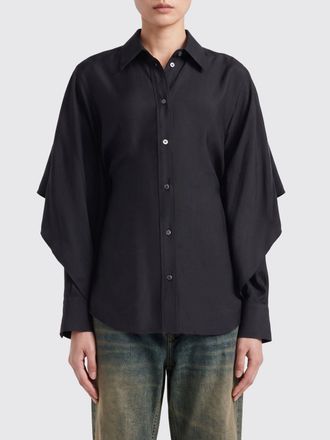 Maison Margiela Camicia relaxed fit in viscosa con orlo asimmetrico