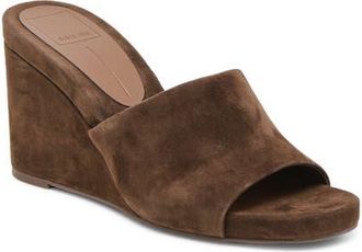 Dolce Vita Holta Wedge Sandal in Dark Brown Suede at Nordstrom, Size 7.5