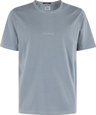 C.P. Company Logo Jersey T-Shirt - Heren - T-shirts - Blauw - S - Katoen - Tops