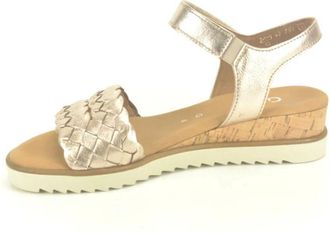 Gabor Goud +Tresse Sand. DZ-kurk - Dames - Sleehakken - Geel - 33 EU - Schoenen