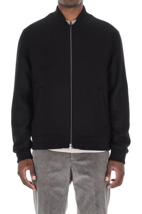 Herno Diagonal Wool Baseball Collar Bomber Jacket
