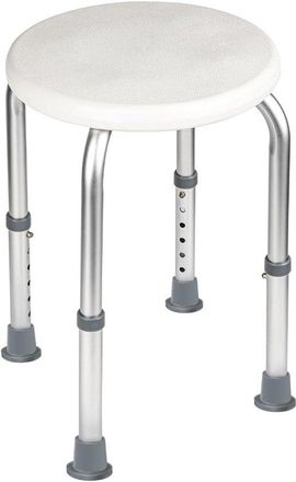 OEM Taburete De Ducha Redondo - Ajustable, Soporta Hasta 136 Kg, Aluminio Y Pe, Antideslizante