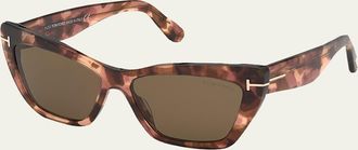 Tom Ford Wyatt Plastic Cat-Eye Sunglasses
