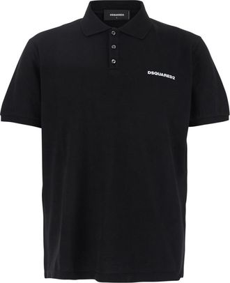 Dsquared2 Black Shirt Collar Polo