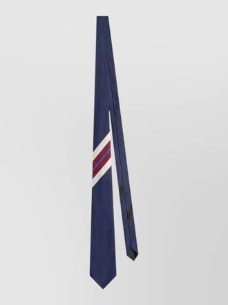 Dries Van Noten slim striped tie narrow silhouette design