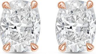 Diana M. Jewels 14Kt Rose Gold 2.00 cts Lab Grown Elongated Cushion Cut Diamond Studs