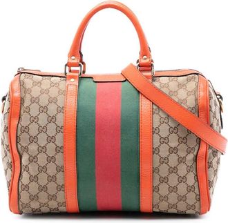 Gucci Pre-owned Gucci Medium GG Canvas Web Joy Boston Bag Ladies W5QTOD4EWLULTCDN