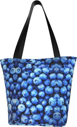 AOOEDM Blueberry Tote Bag Women Capacity Shoulder Grocery Shopping Bags