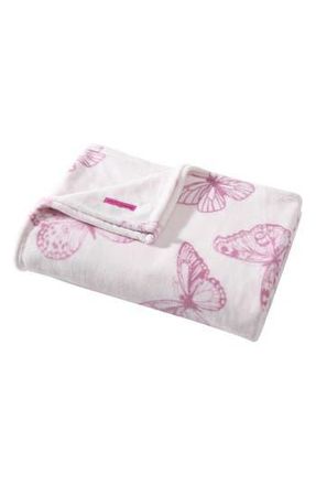 Betsey Johnson Malachite Butterfly Throw Blanket in Pink at Nordstrom Rack, Size Full/queen