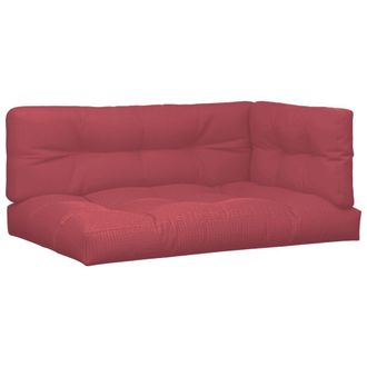 vidaXL Cojines Para Sof&aacute; De Palets 5 Unidades Tela Rojo Tinto Vidaxl
