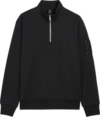 Moose Knuckles Hartsfield Half-zip Cotton Sweatshirt - Black - XL