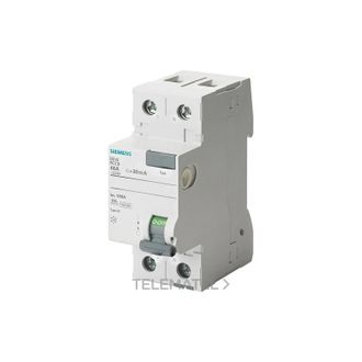 SIEMENS Interruptor Diferencial 2p 40a 0.03a Tipo Ac 30ma 230v Sentron 5sv4314-0