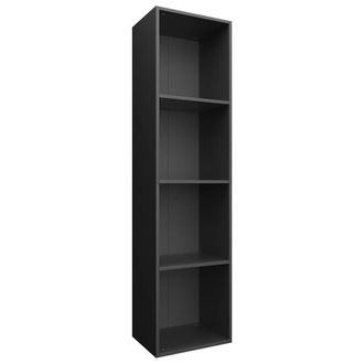 vidaXL Estanter&iacute;a Libros/mueble Tv Contrachapada Negro 36x30x143 Cm Vidaxl