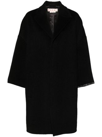 Marni felted midi coat - Black