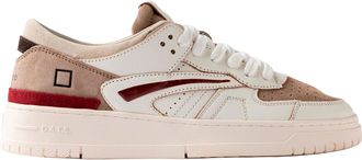 D.A.T.E. Colorblock Low-Top Sneakers with Perforated Suede and Cotton Laces