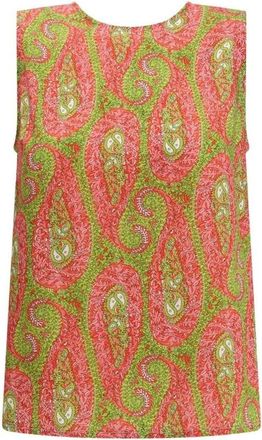 Etro Polyester Shirt met Patroon - Dames - Tops zonder mouwen - Veelkleurig - M - Polyester - Tops