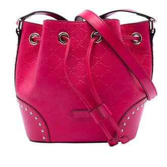 Gucci Pre-owned Gucci Guccissima Bright Studded Bucket Bag Ladies V52E5UZLHVQCG1R0