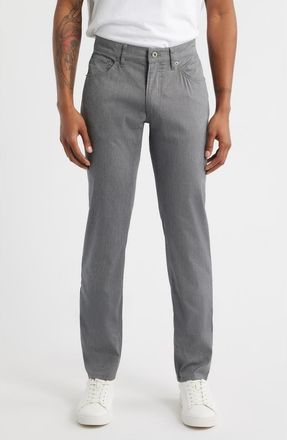 Brax Chuck Modern Fit Chambray Pants in Platin at Nordstrom, Size 31 34