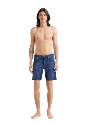 Vilebrequin Mens Tahiti Turtle Denim Shorts in Med Denim W2 at Nordstrom, Size 34