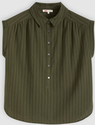 Levi's Londyn Short Sleeve Popover Top - Womens - XS - Green